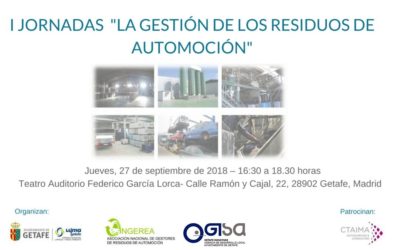 TODO LISTO PARA LA I JORNADA SOBRE LA GESTIÓN DE LOS RESIDUOS DE AUTOMOCIÓN